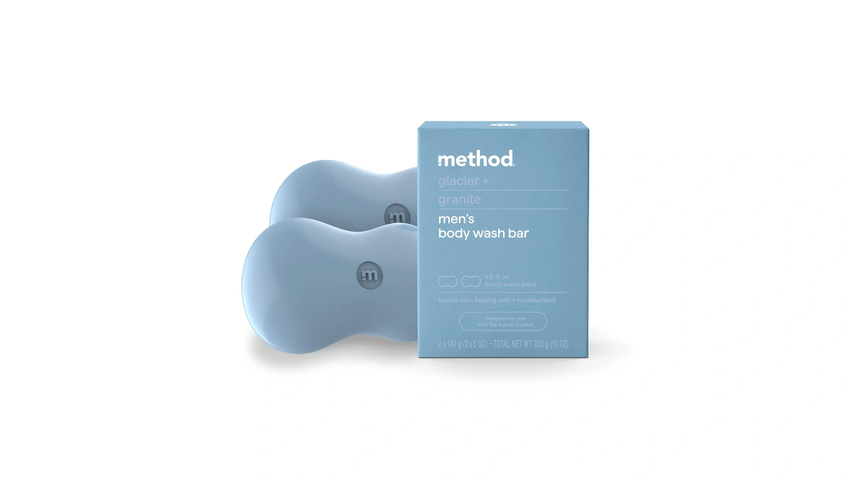 Method Bar Soap, Glacier + Granite, Plastic Free, 2 Bars,
