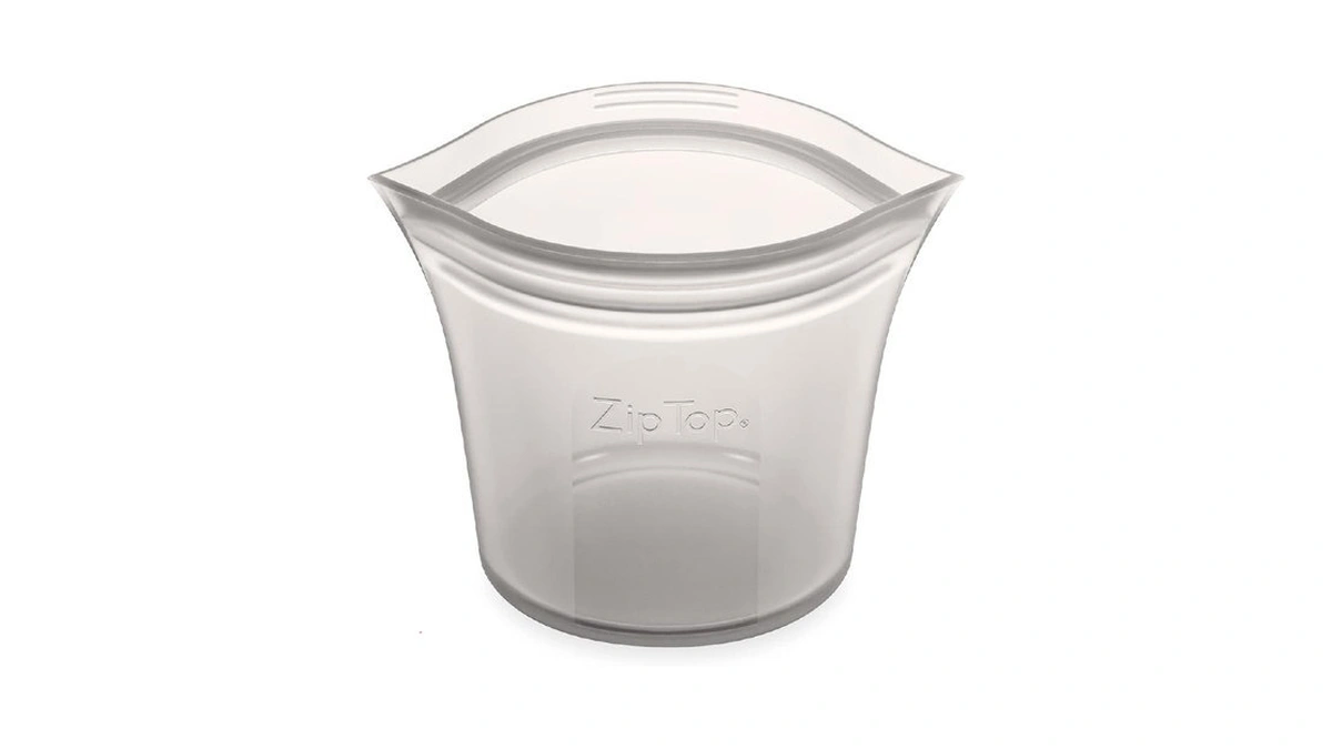 Zip Top Reusable Food Storage Bags | Short Cup [gray]