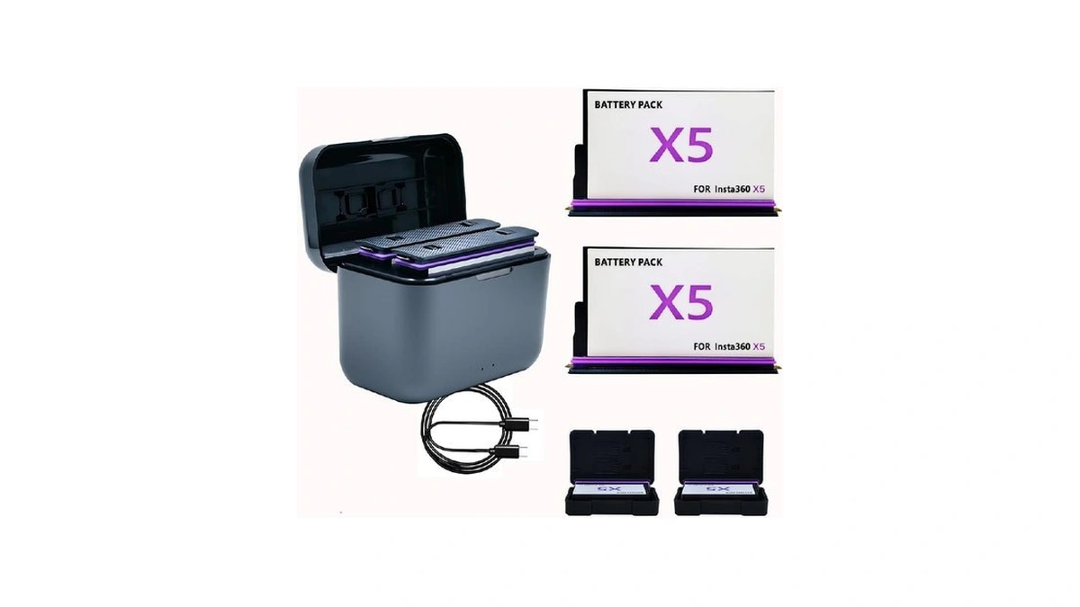 Lovamorin 2-pack 2850mah Battery & Dual Fast Charger For Ins360