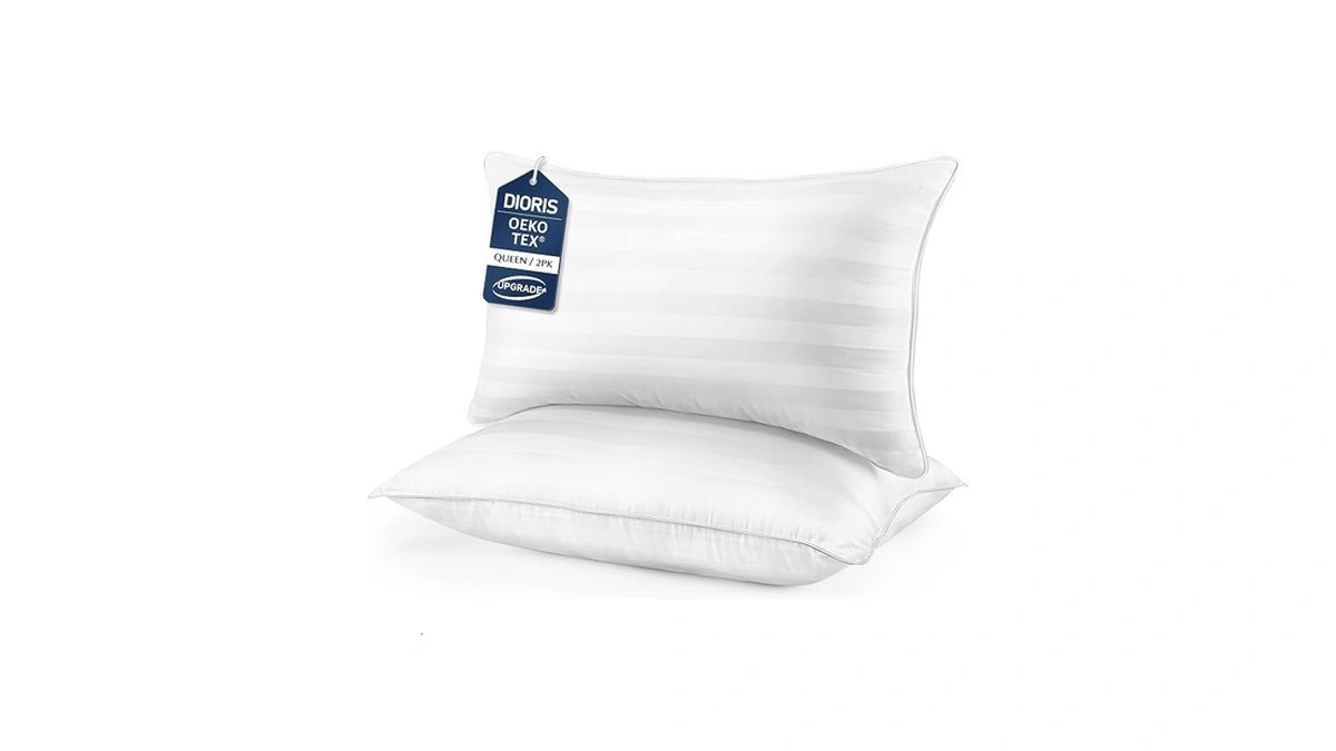 Dioris Pillows Queen Size Set Of 2 - Soft Bed