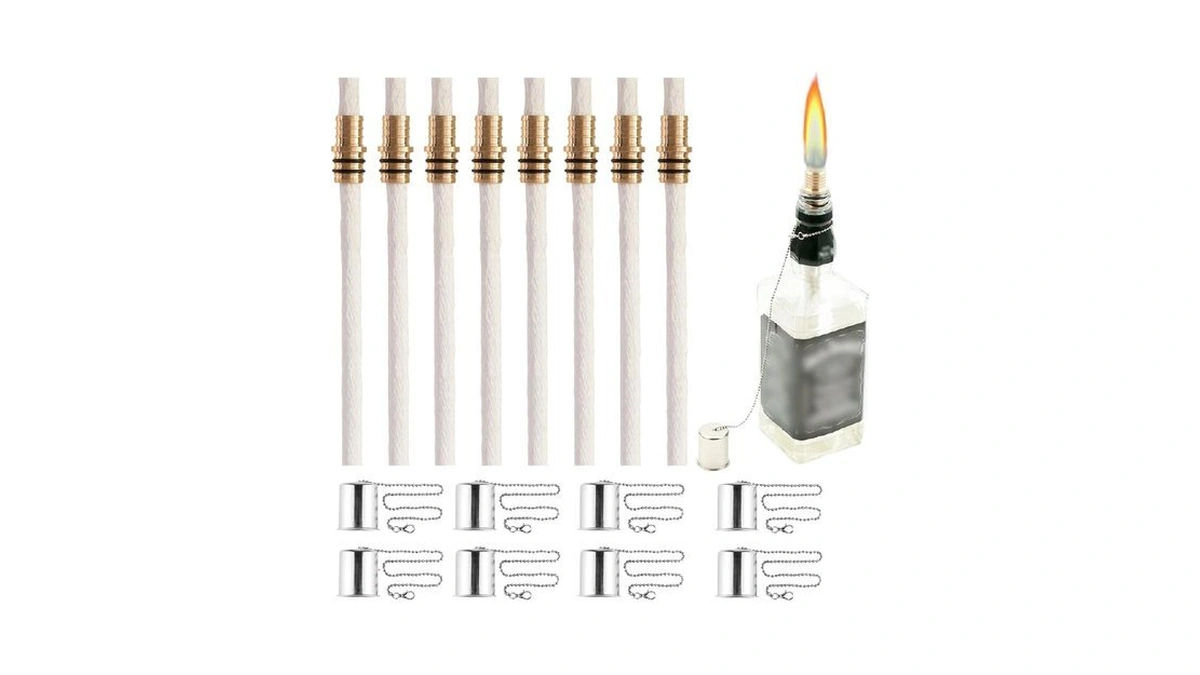 Wine Bottle Torch Kit 8 Pack, Includes 8 Long Life