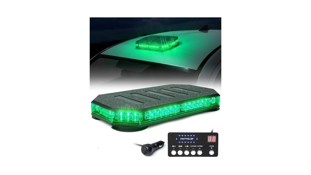 Lumenix 42 Led Green Rooftop Strobe Beacon Light Bar With