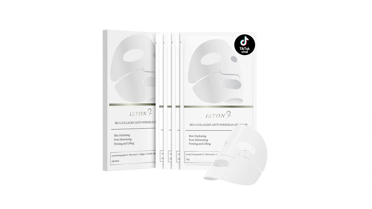 Iston 4 Pack Collagen Face Mask, Collagen Real Deep Anti