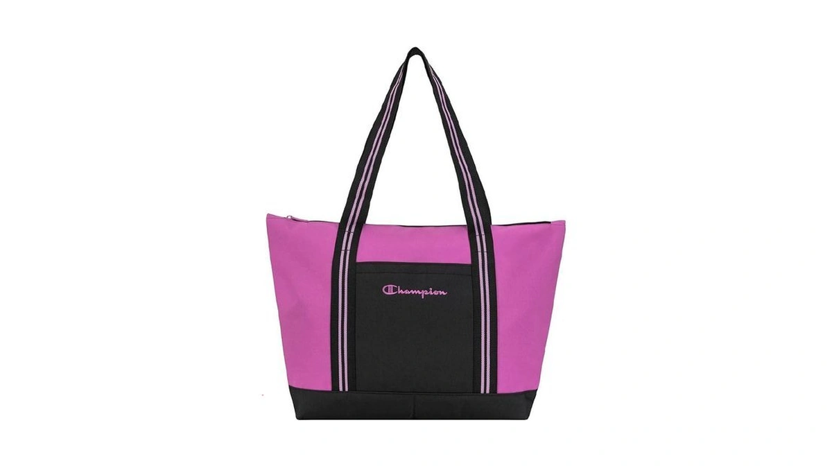 Champion Women's Varsity Tote Bag With Zip Closure And Interior