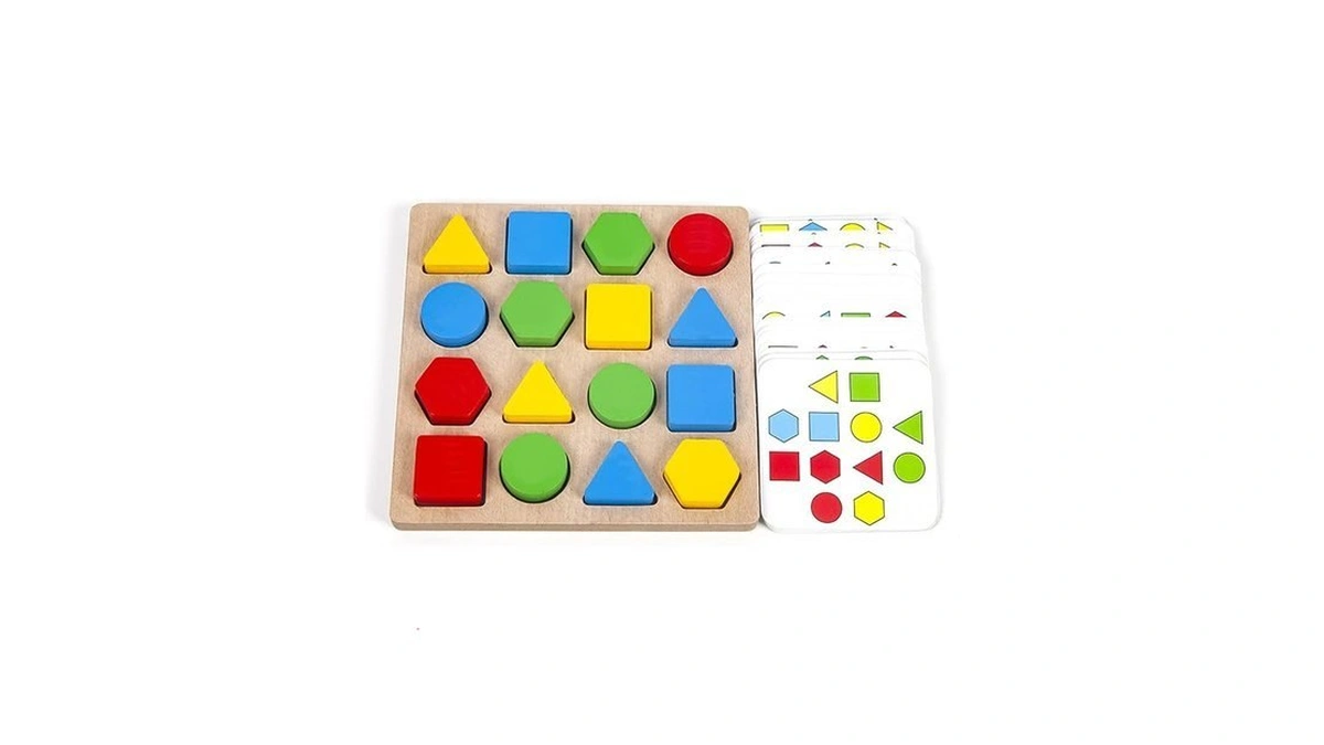 Shape Matching Game Color Sensory Educational Toy, Geometric Shape Quick