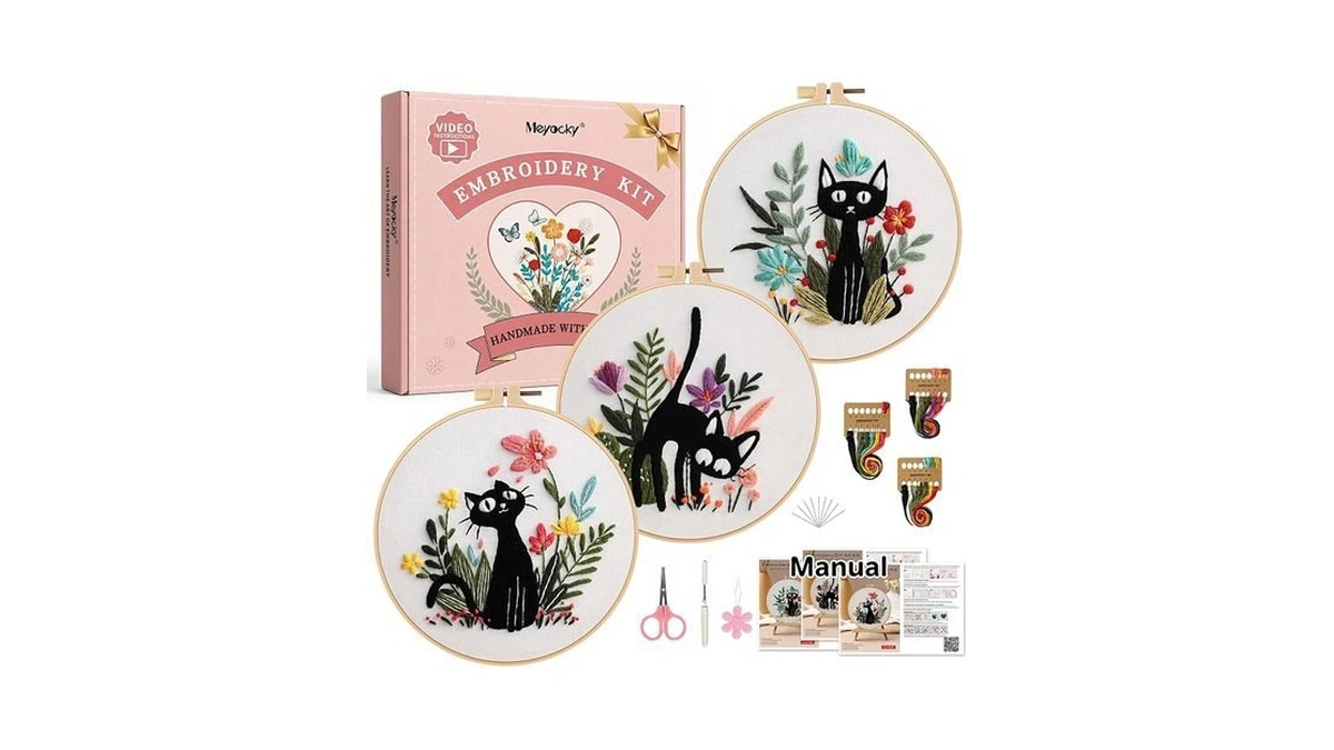 Amazon code: Meyocky Embroidery Kit For Adult Beginne