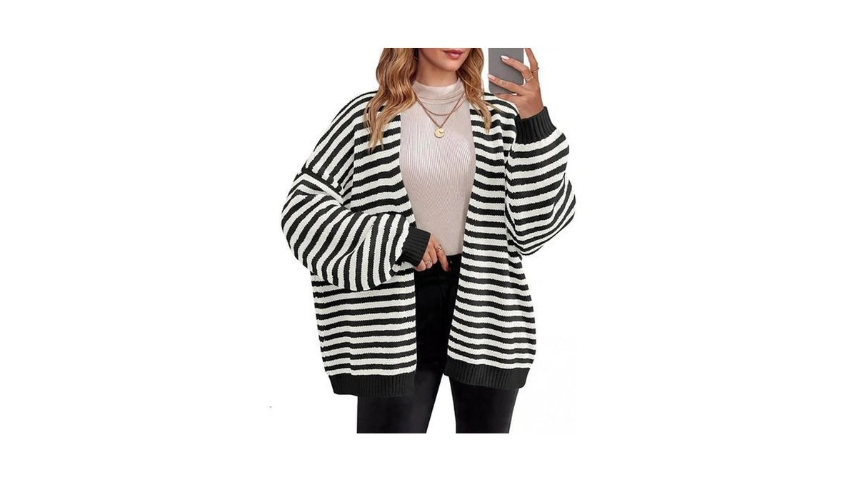 Saodimallsu Womens Oversized Cardigan Sweaters Open Front Chunky Knit Casual