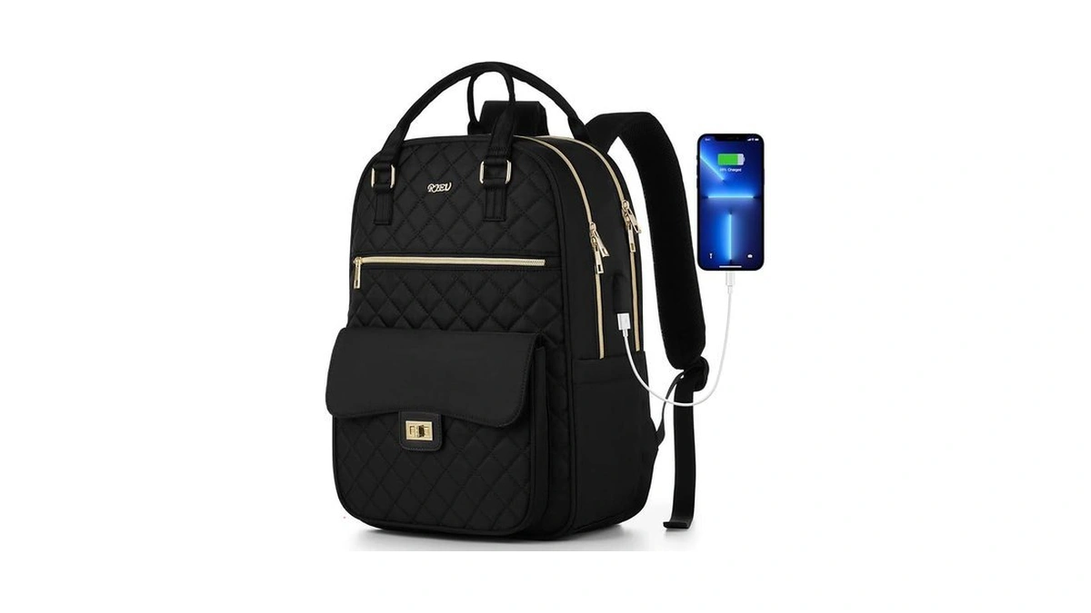 Rjeu Laptop Backpack Women 15.6in,cute School Backpack Bookbag For Teen