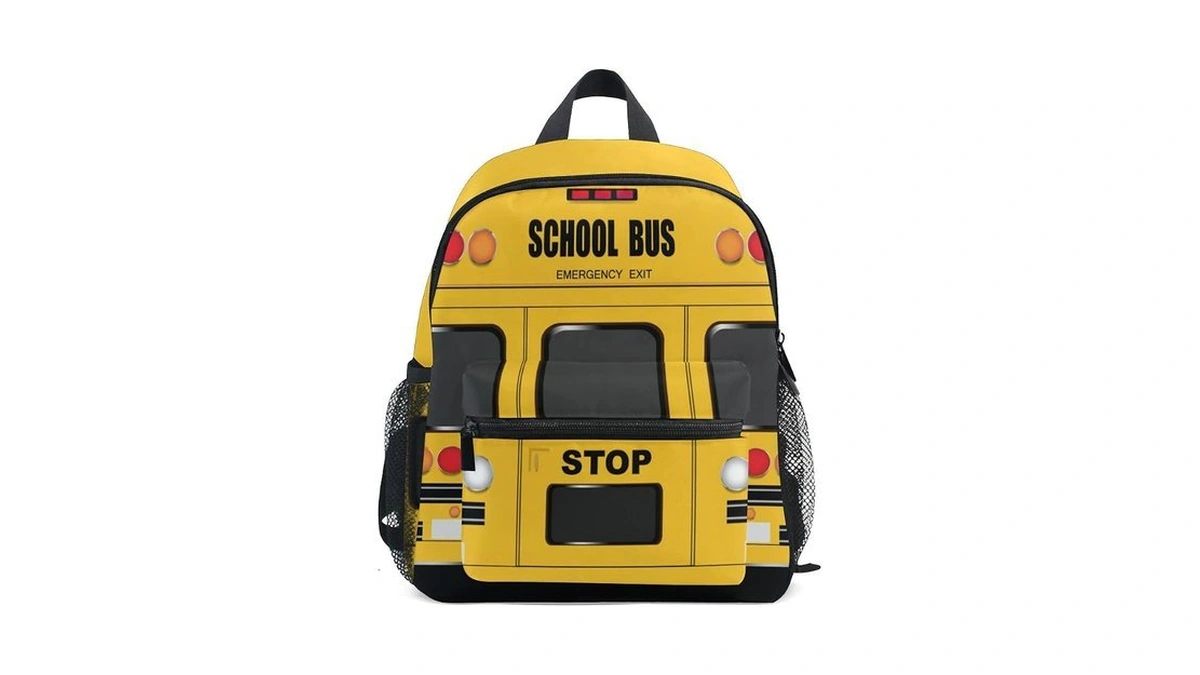 Fisyme Toddler Backpack School Bus School Bag Kids Backpacks For