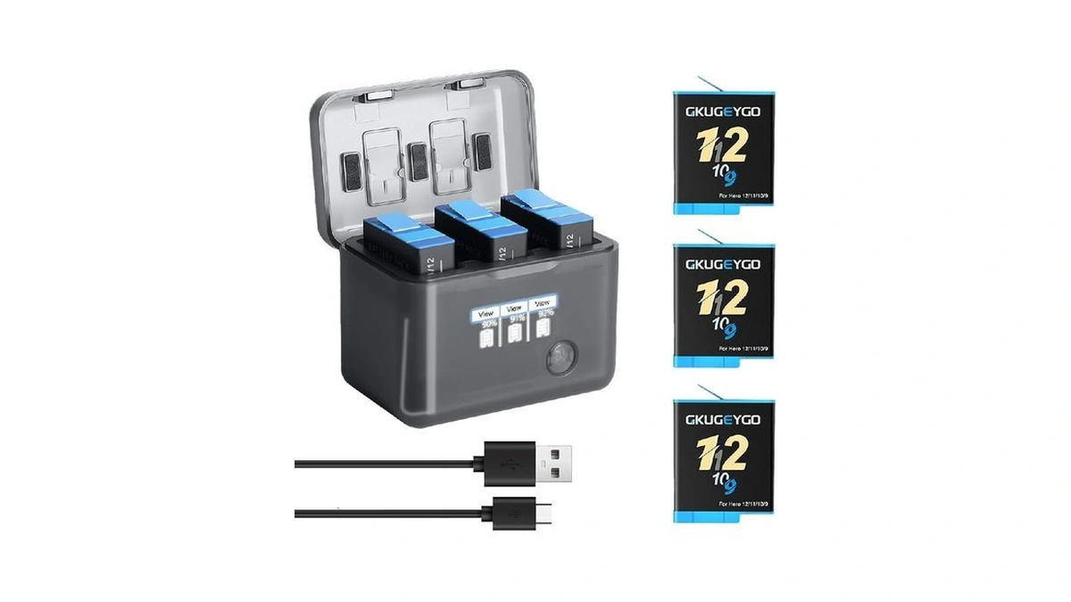 Battery Charger Kit For Gopro Hero 12 11 10 9