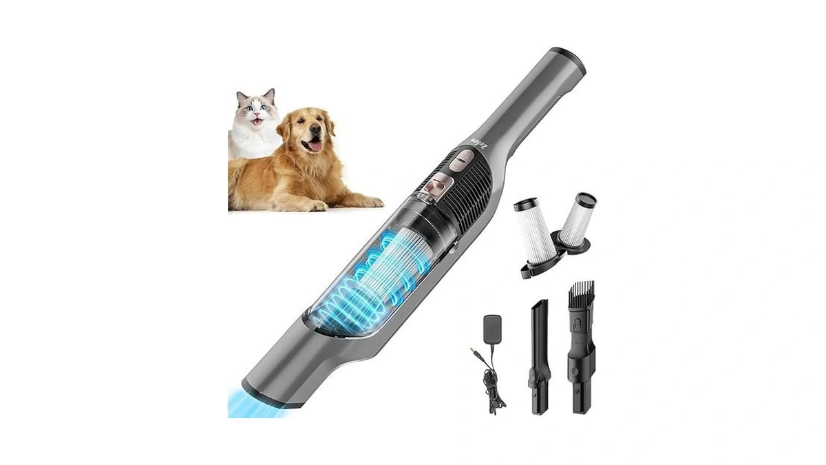 Zefiro Compact Powerful Cordless Handheld Vacuum, Rechargeable Portable Car Vacuum