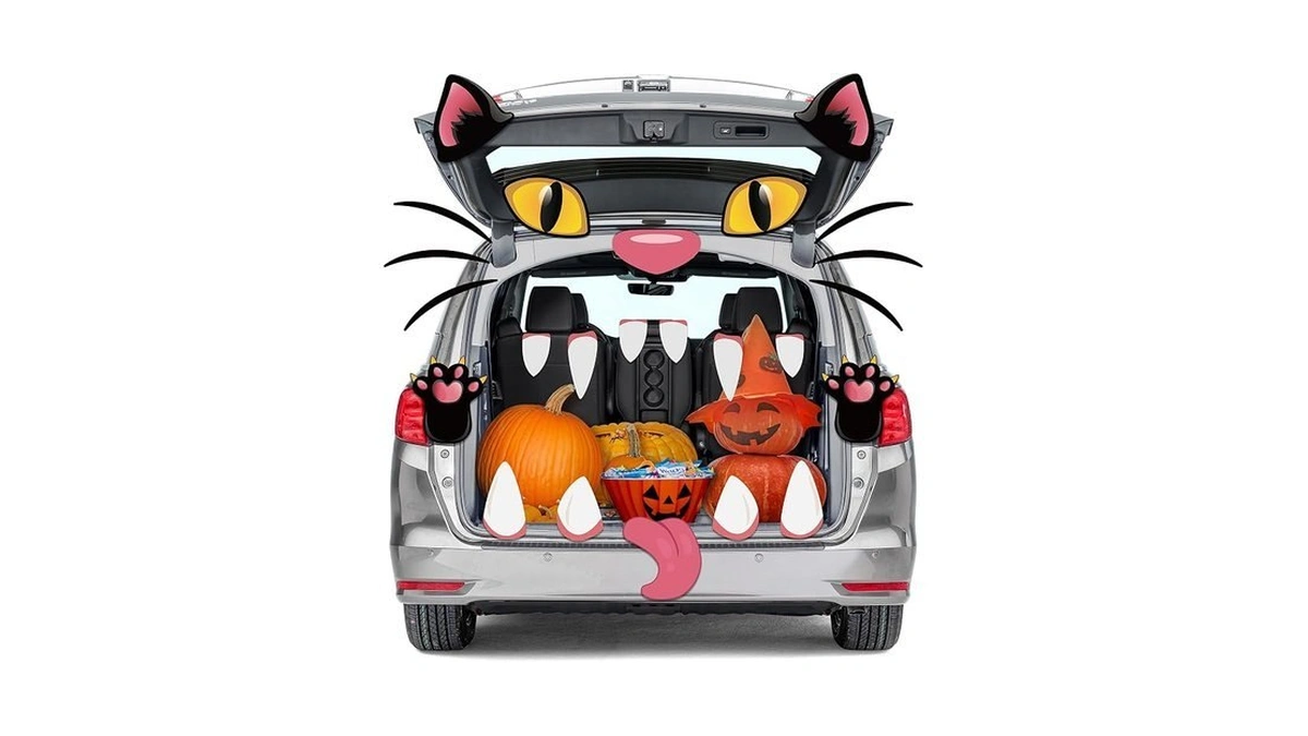 Yopyame 24pcs Halloween Trunk Or Treat Black Cat Car Decoration