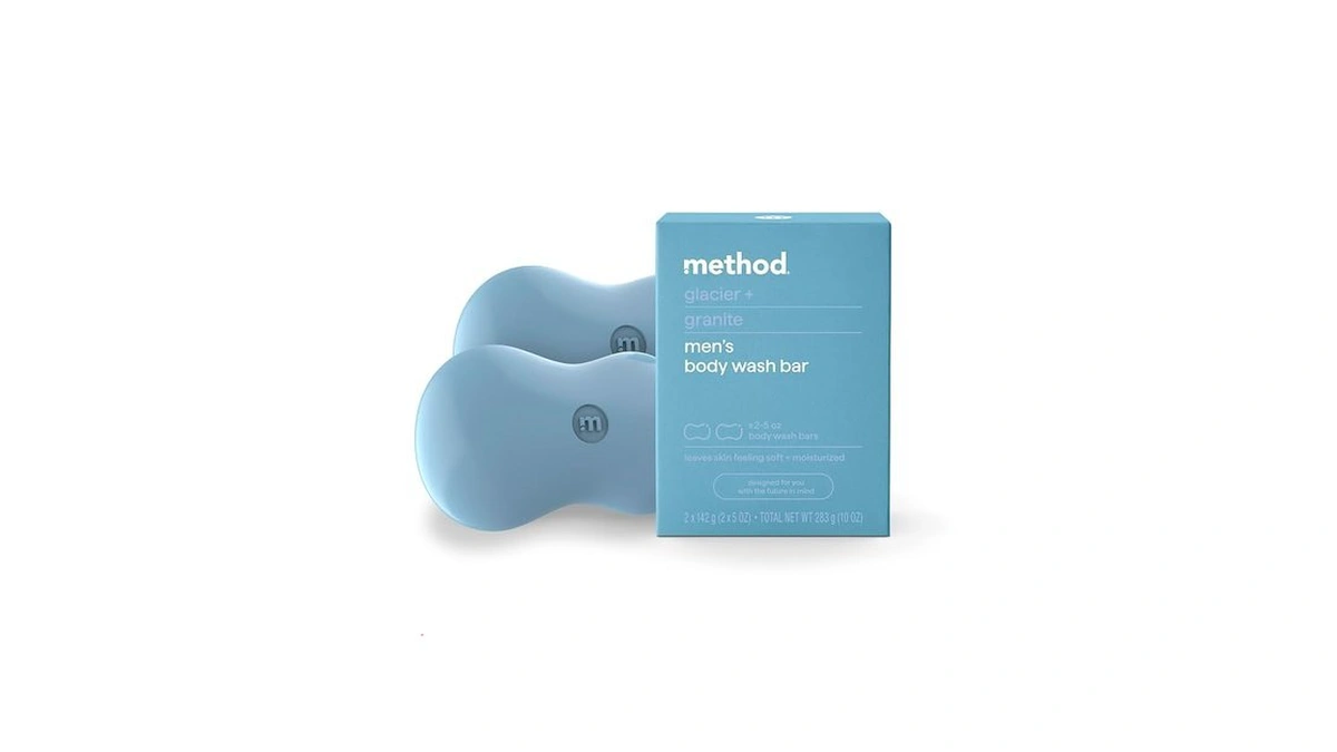 Method Bar Soap, Glacier + Granite, Plastic Free, 2 Bars,