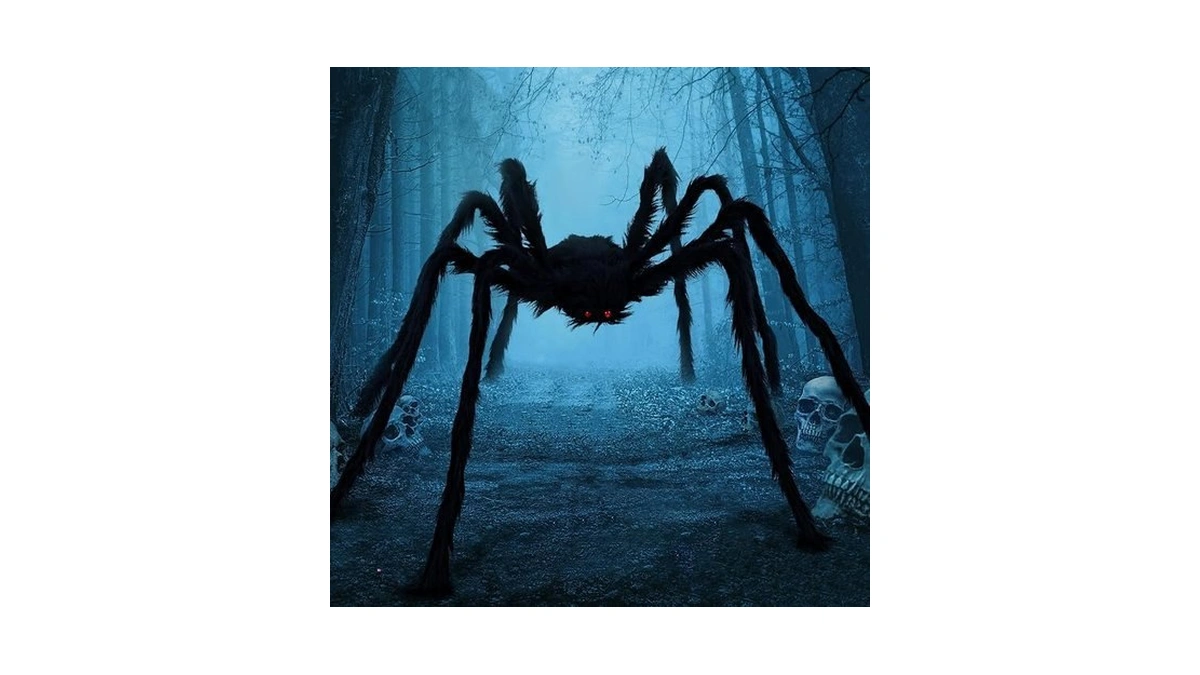 Joyin 6.5ft Halloween Spider Outdoor Decorations, Scary Giant Large Spider