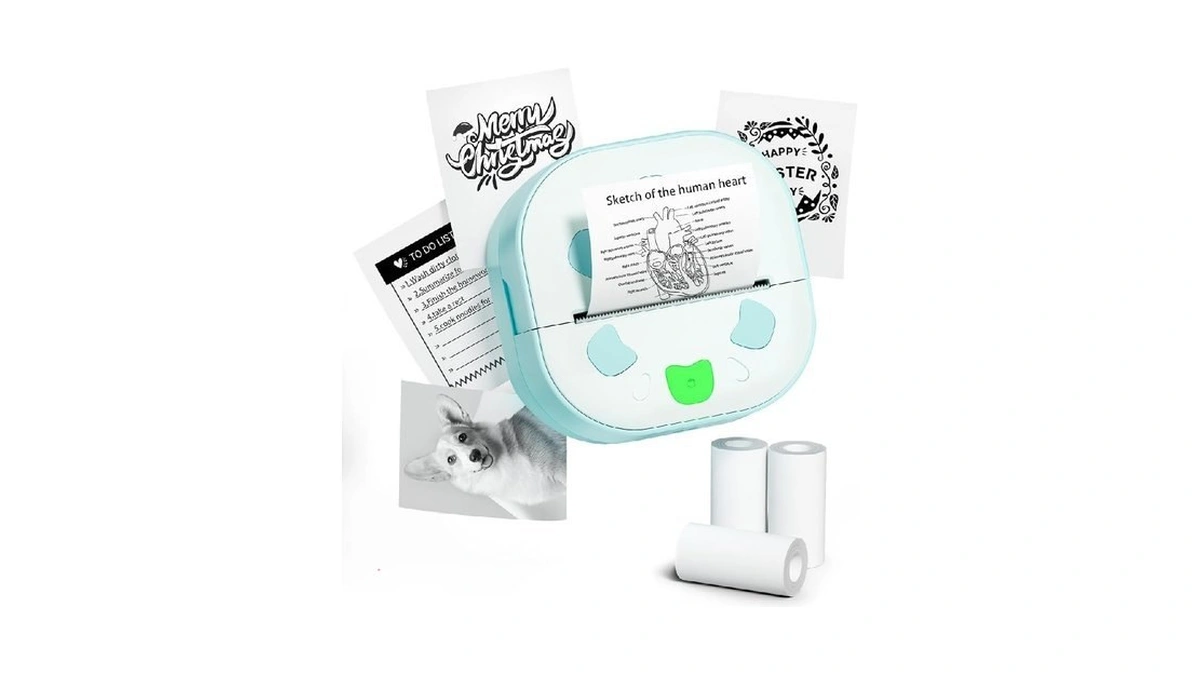 Ndyin Sticker Printer, Printpods Mini Printer, Bluetooth Portable Sticker Maker