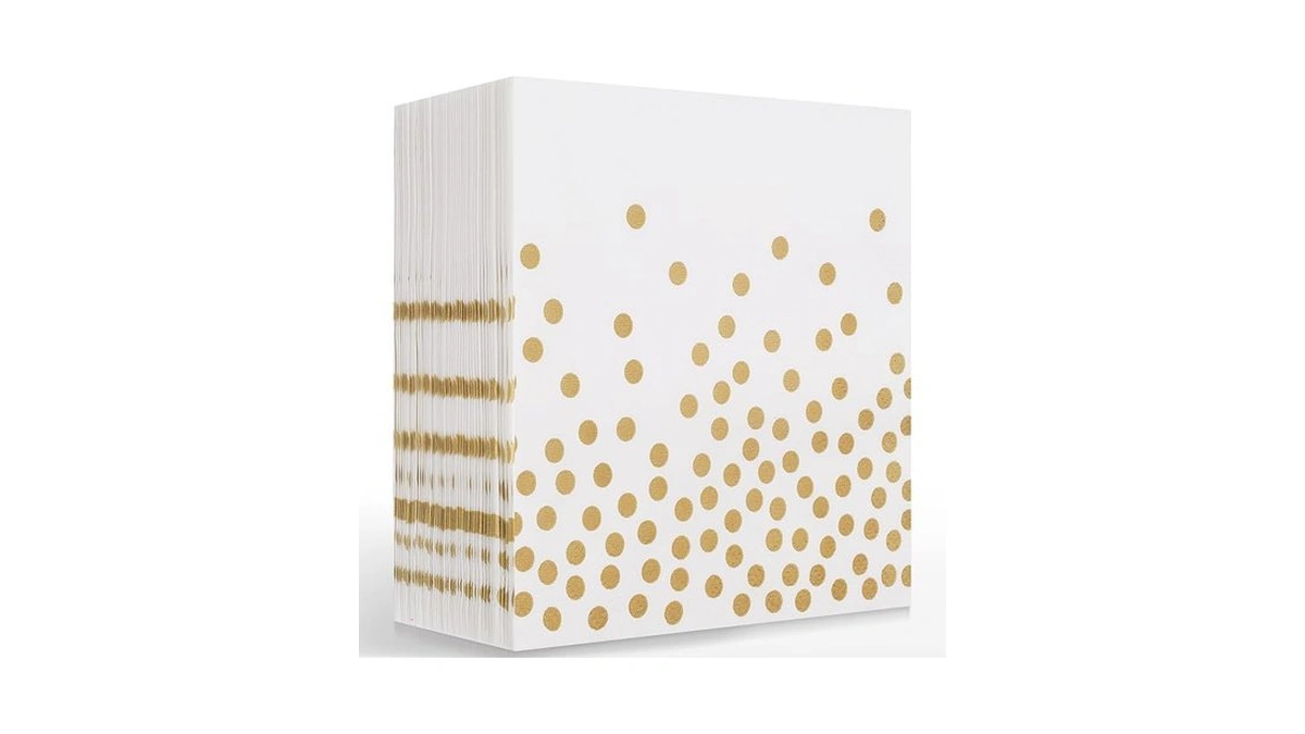 100 Pcs White Cocktail Napkins For Party,disposable White Beverage Napkins