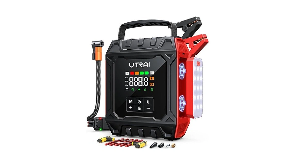 Utrai 8000a Jump Starter With Air Compressor 160psi, Car Battery