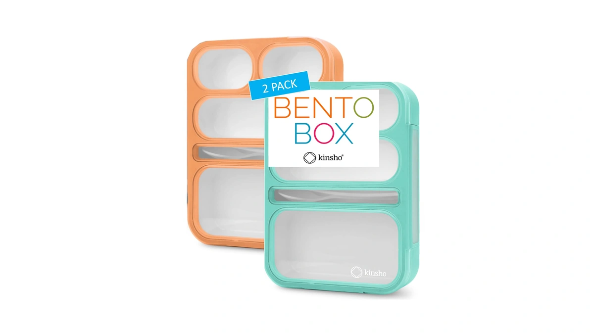 Kinsho Bento Box For Adults And Kids, Leakproof Lunch-boxes With