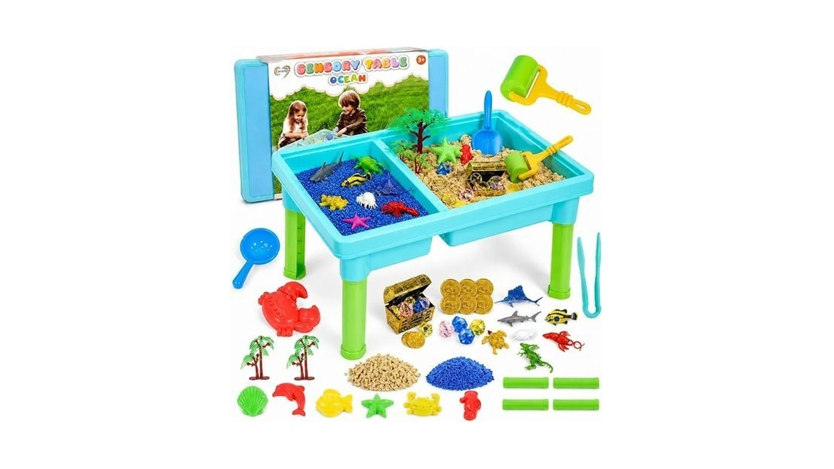 Carolart Ocean Sensory Table, Sand Table, Standing Sensory Bin