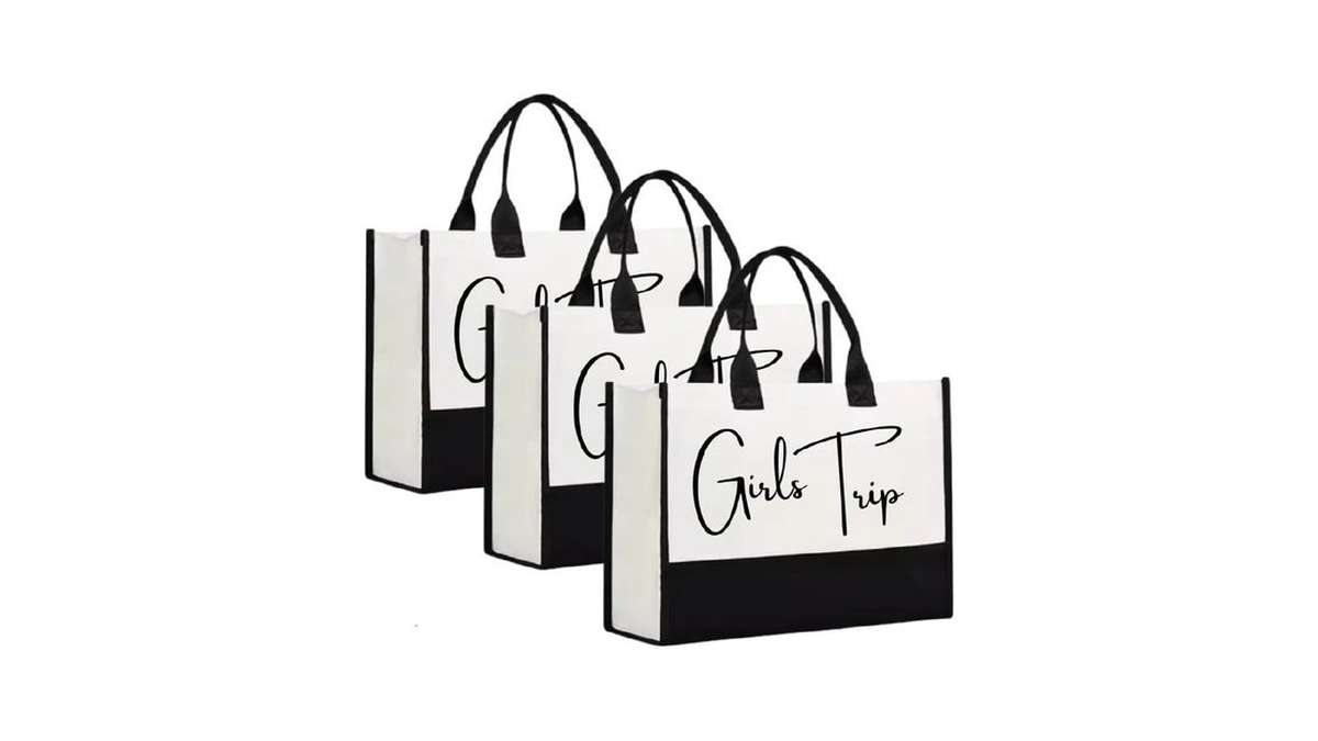 Awkward-af Girls Trip Tote Bags (set Of 3) Two-toned Gift/party
