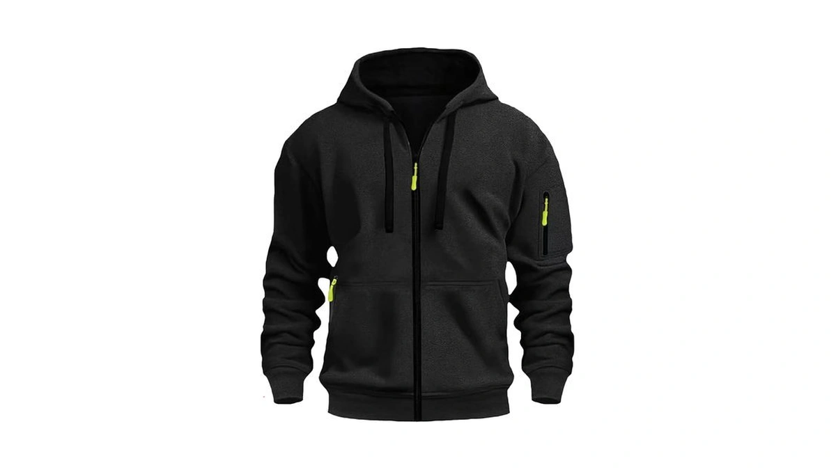 Mantors Mens Fleece Jackets Contrast Hoodies Lightweight Sweatshirt Color Block