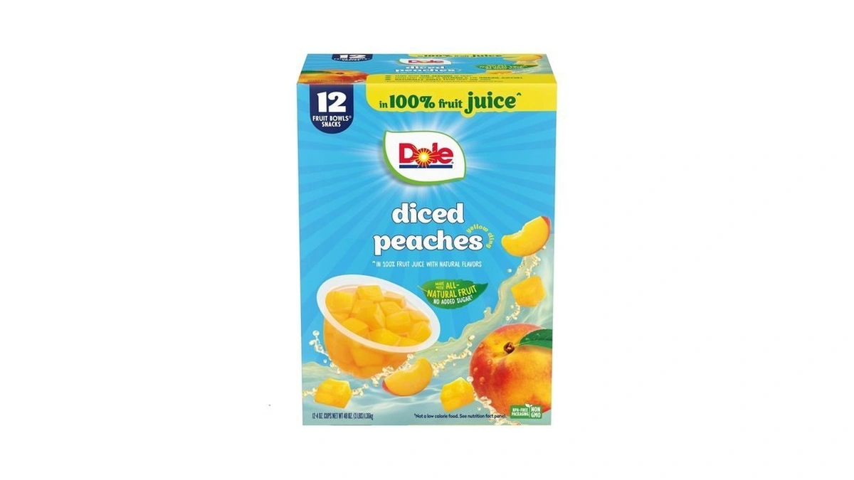 Dole Diced Peaches In 100% Juice - Dole Fruit Bowls