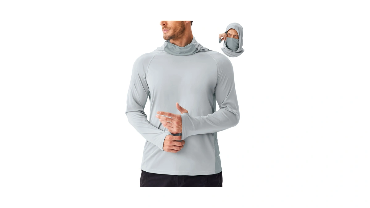 Sun Protection Hoodie For Men With Mask Upf 50+ Men