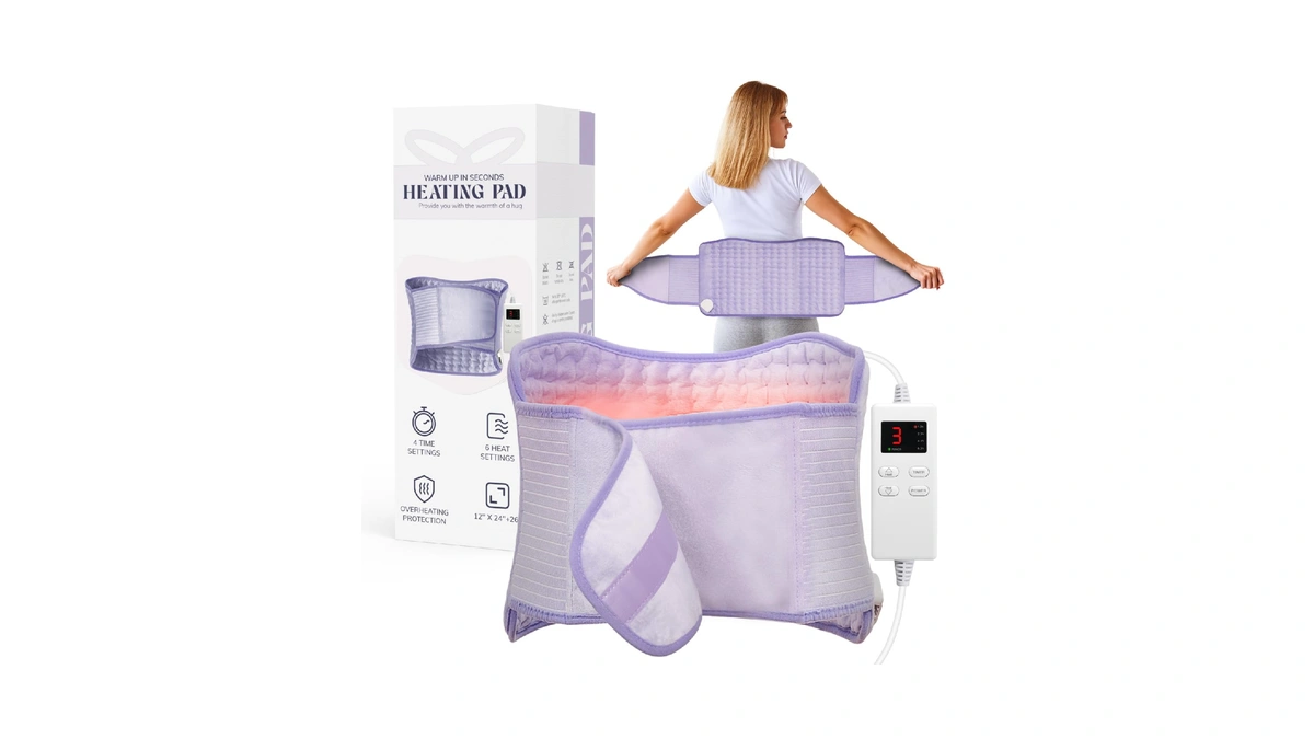 Heating Pad For Period Cramps, Upgraded Wrap Heating Pad For