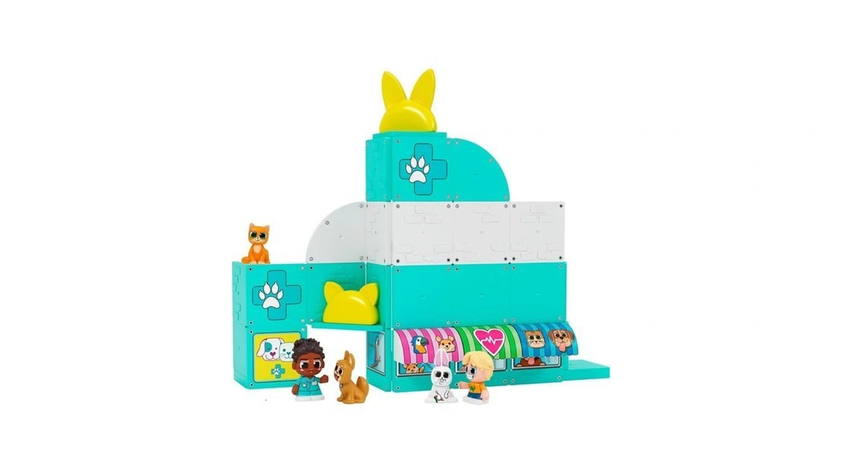 Tile Town Pet Vet Magnetic Tiles Set, 48 Pieces, Sound