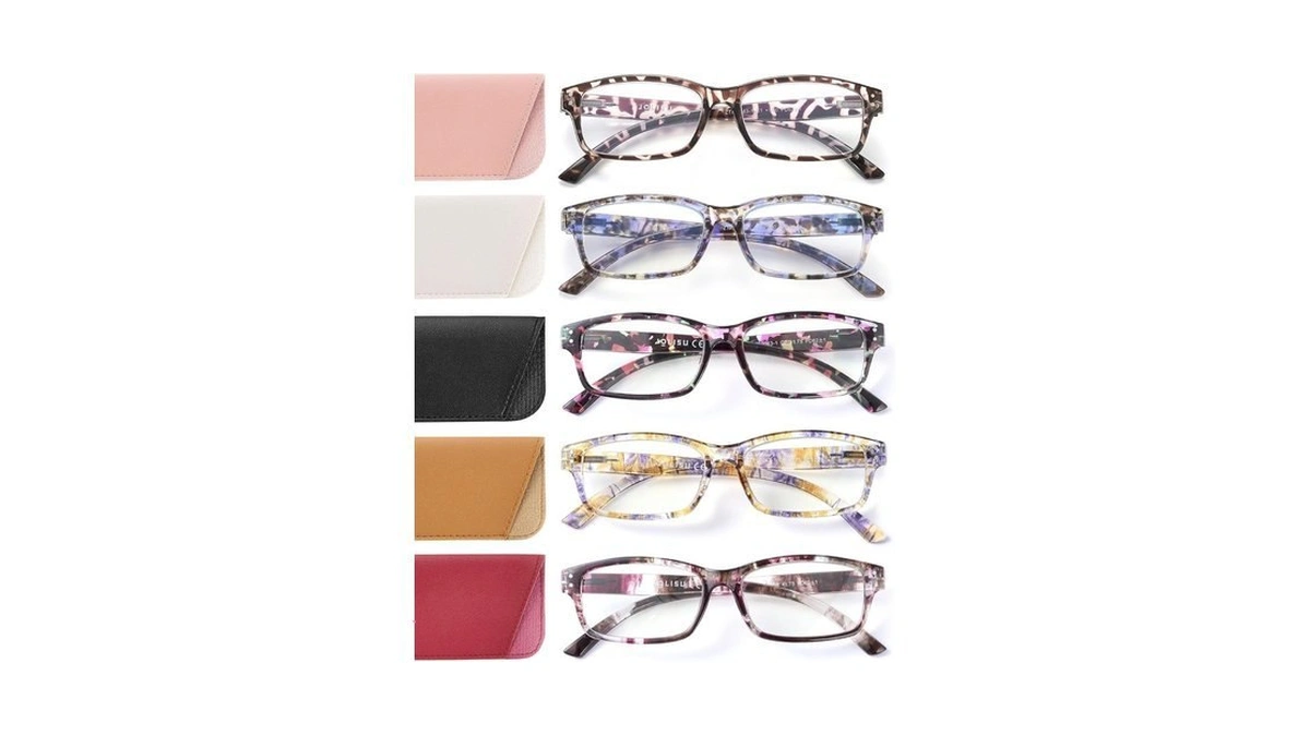 Jolisu Reading Glasses For Women Men - 5 Pack Ladies