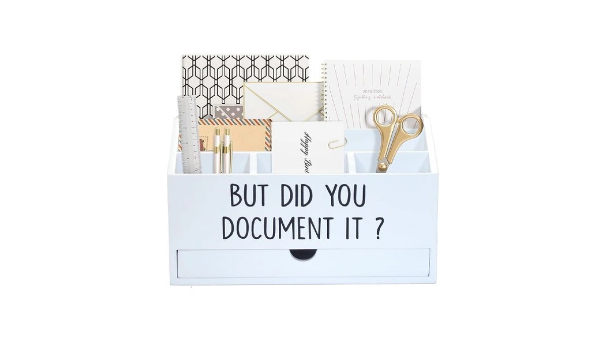 Exquideca Wooden White Rustic Countertop Mail Storage Holder With Drawer