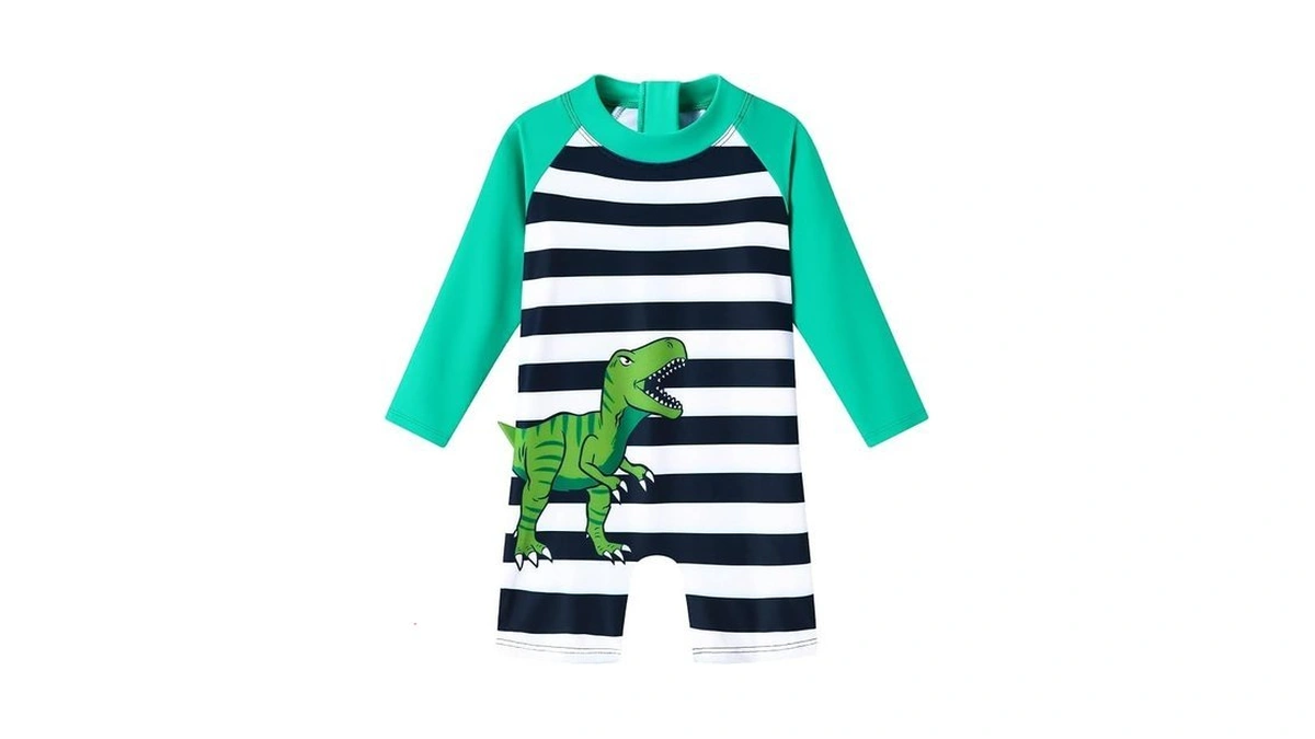 Redair Infant Swimsuit Boy Dinosaur Green Baby Bathing Suit Boy