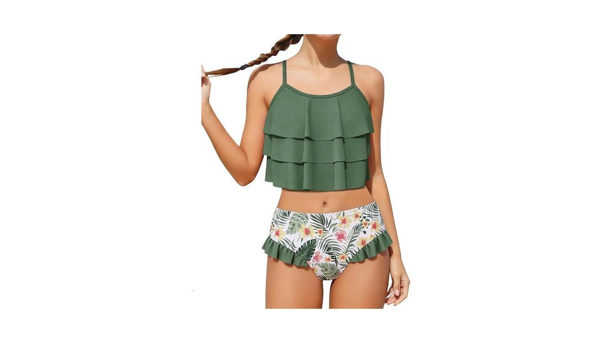 Redair Girls Swimsuit 2 Piece Bathing Suits Cute Quick Dry