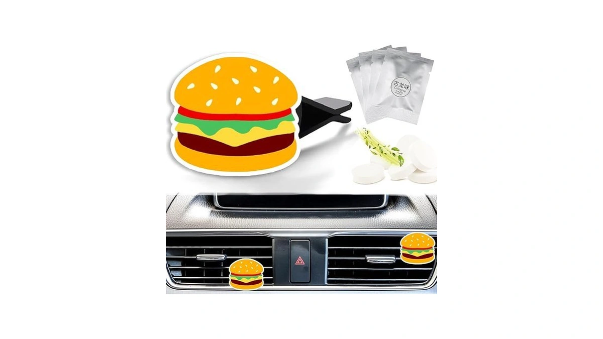 Burger Car Vent Air Freshener Clips Scented Air Conditioner Clip