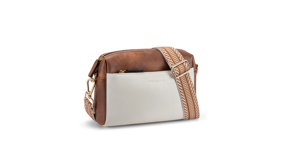 Bostanten Small Crossbody Purse For Women Triple Zip Cell Phone