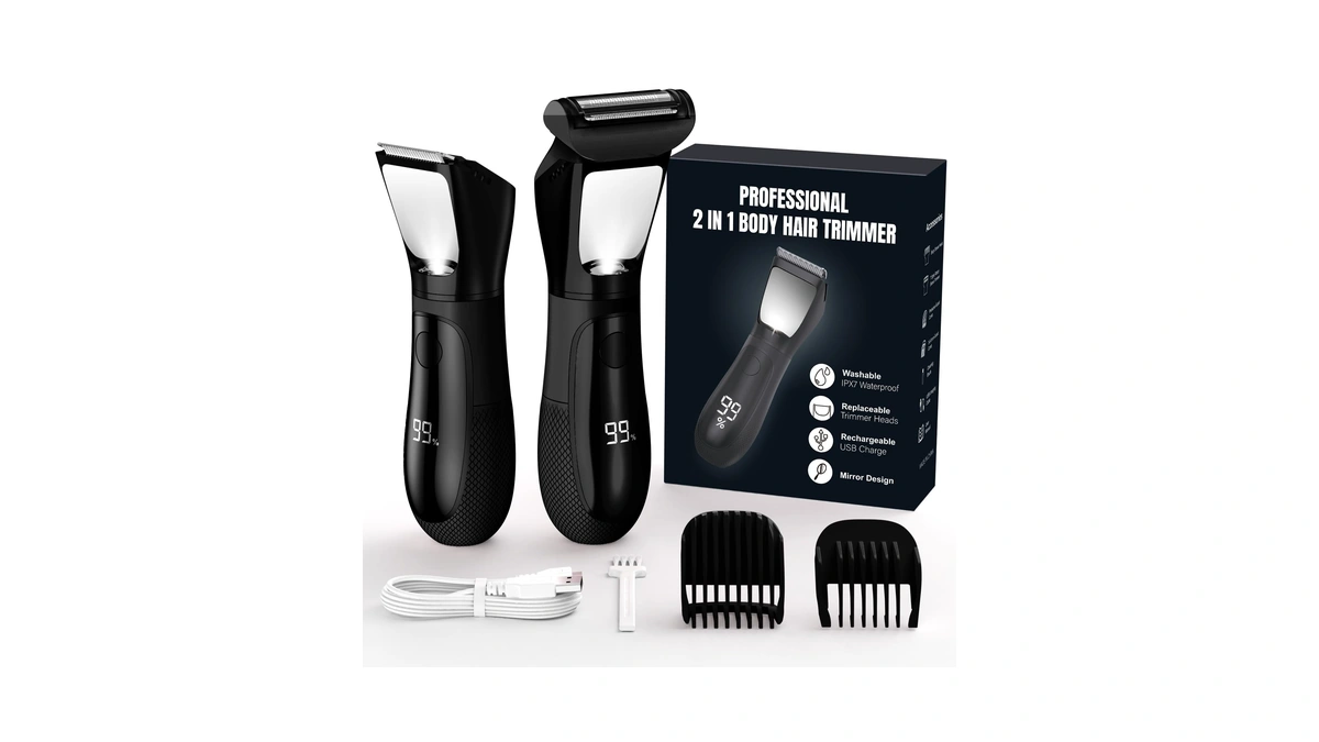 Nipoo Bikini Trimmer For Men, 2 In 1 Electric Razors