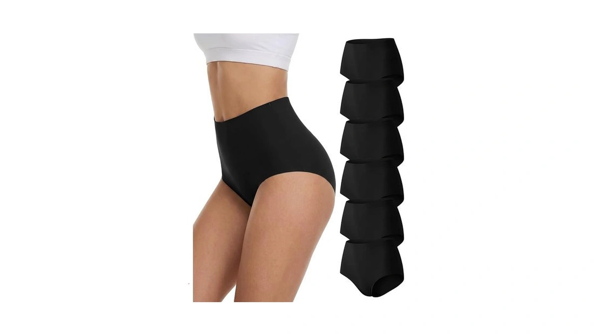 Comenole Womens Underwear Seamless High Waisted Women's Panties 6 Pack