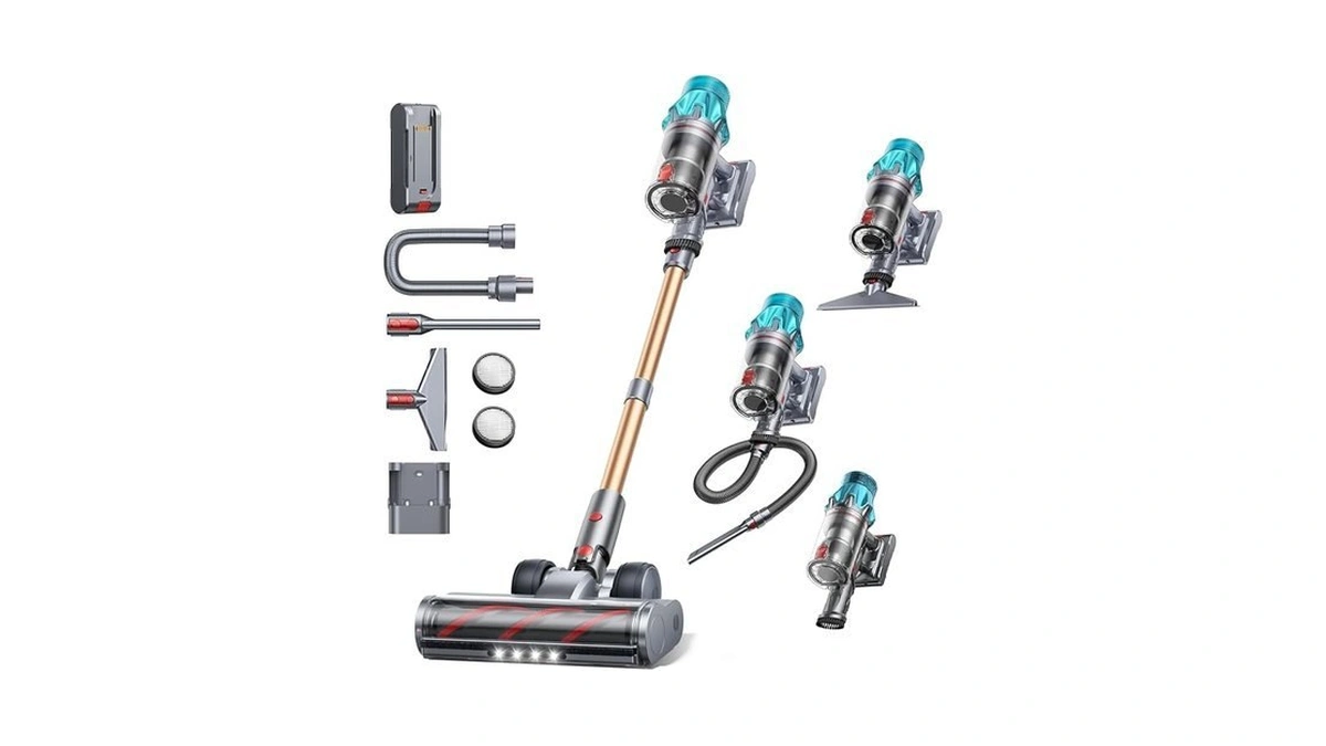 Cordless Vacuum Cleaner 650w/55kpa, Stick Vacuum Cleaners 70 Mins Max
