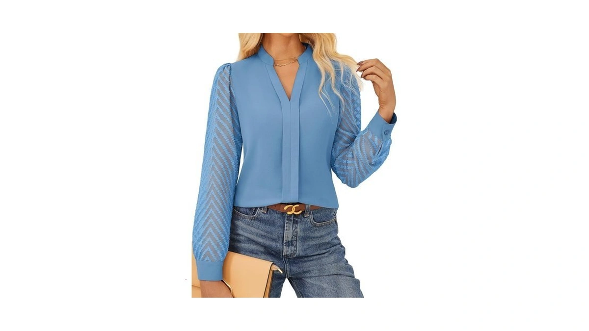 Tops For Women Trendy Business Casual Outfits V Neck Lace