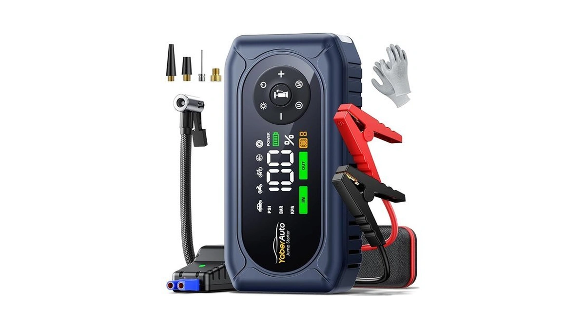 Yaberauto 5000a 150psi Car Battery Jump Starter With Air Compressor