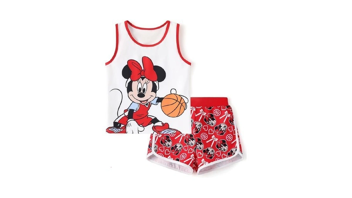 Disney Minnie Mouse Girls Summer Outfits Basketball Graphic Tank Top