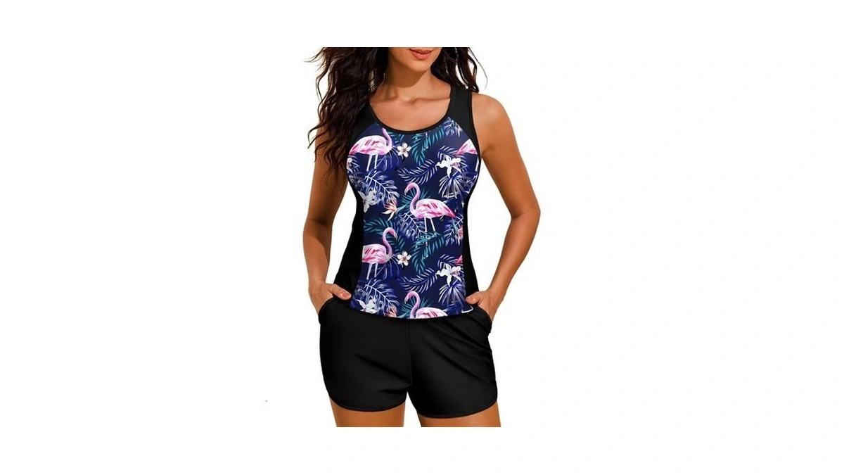 Arolina Women's Bathing Suits Tummy Control 2 Piece Tankini Swimwear