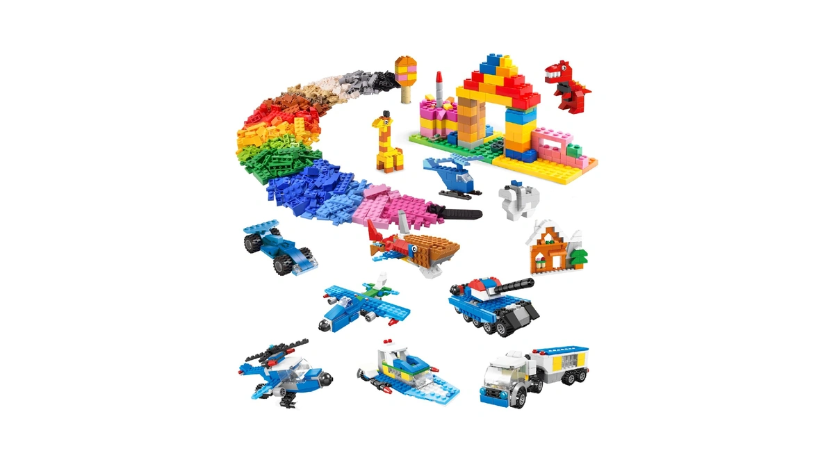 Fun Little Toys 1100 Pcs Building Blocks For Kids 6-12,