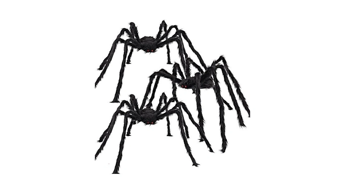 Joyin 3 Pcs Halloween Spiders Outdoor Decoration, Halloween Decor Outside,