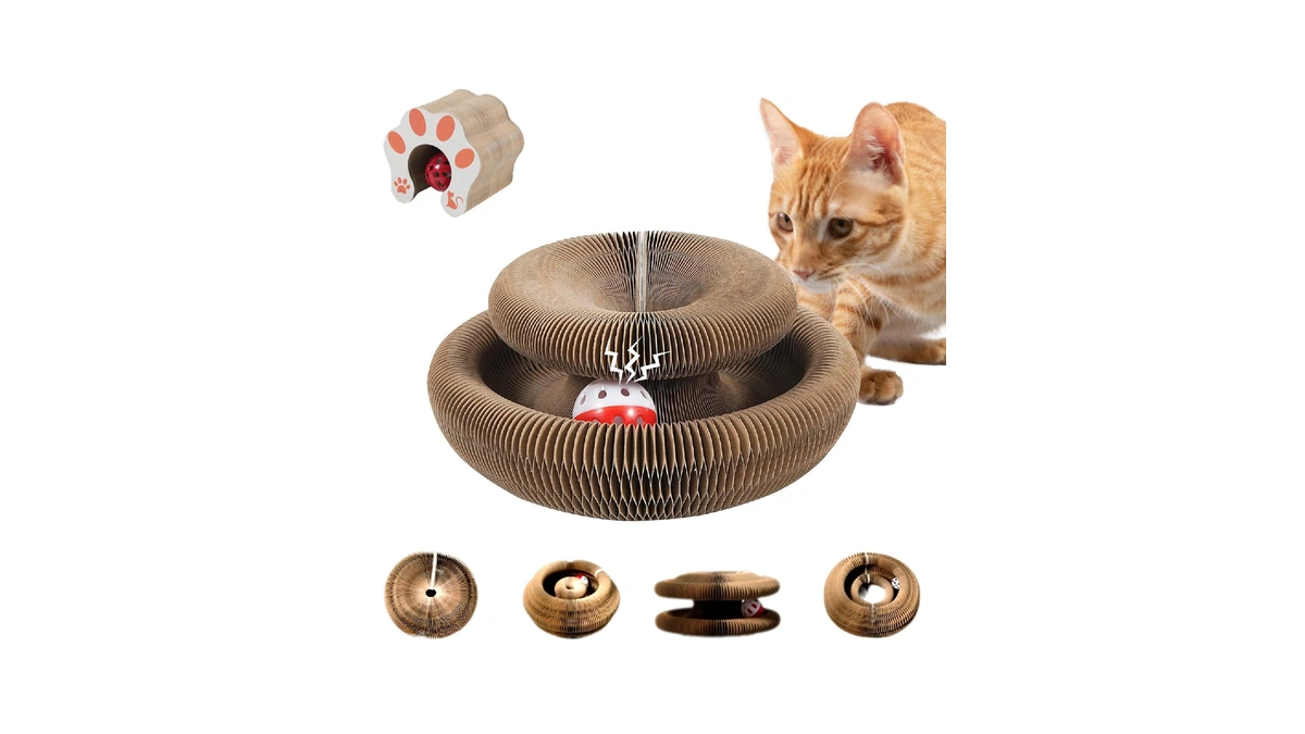 Cat Toy, Magic Organ Cat Scratch Board, Compact Cats Accordion