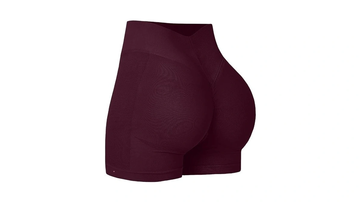 Ywbin Women Workout Shorts V Back Seamless High Waisted Butt