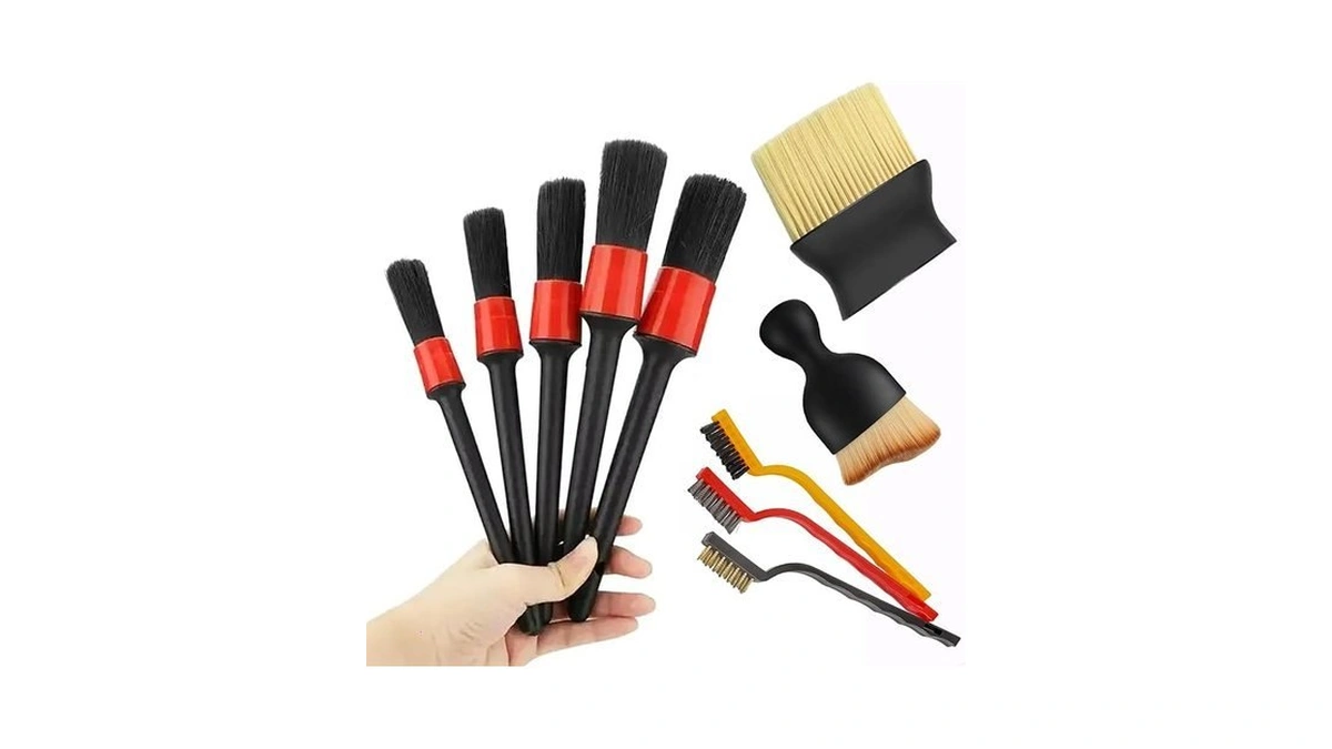 Lvsenlin 10pcs Auto Car Detailing Brush Set,car Interior Cleaning Kit,including