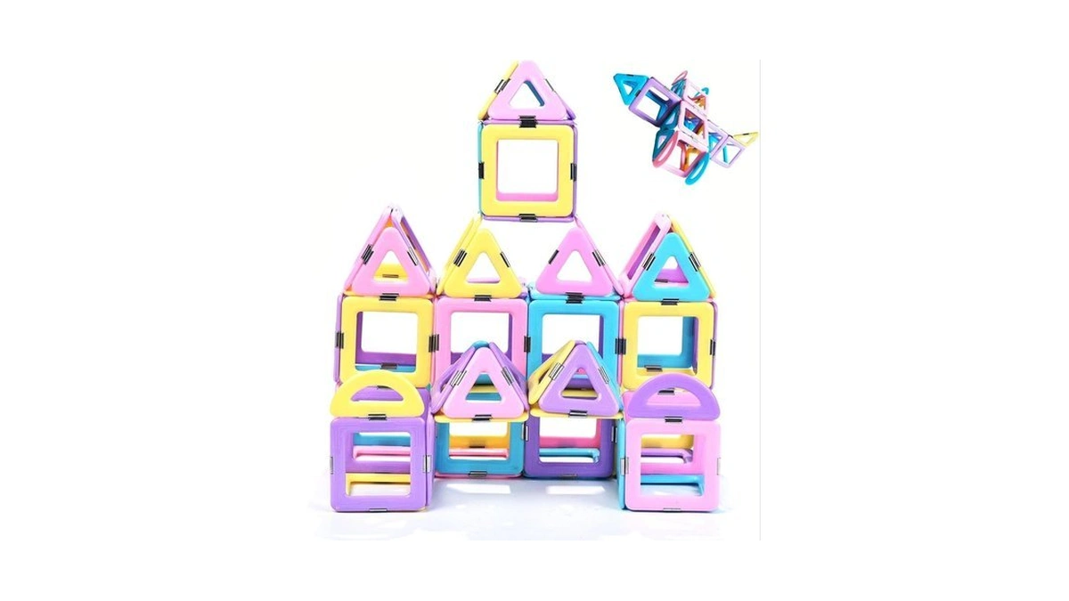Magblock Toddler Girl Toys, Magnetic Tiles 52 Pcs, Birthday Gifts