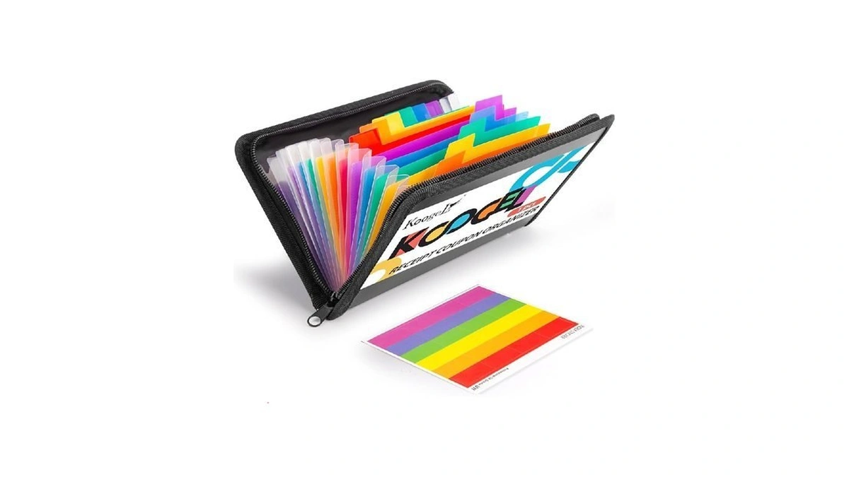Koogel Expanding File Folder, 13 Pockets Small Accordion File Holder