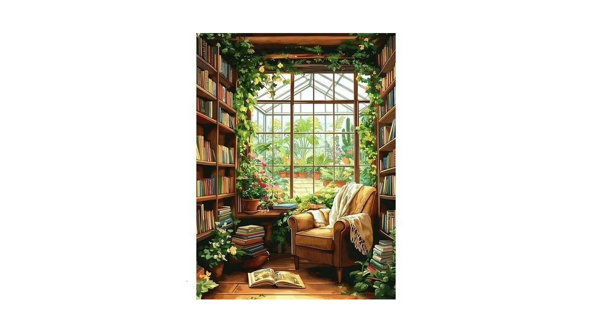 Arttoplus Books Diamond Art Kits For Adults- Bookshelves 5d Diamond